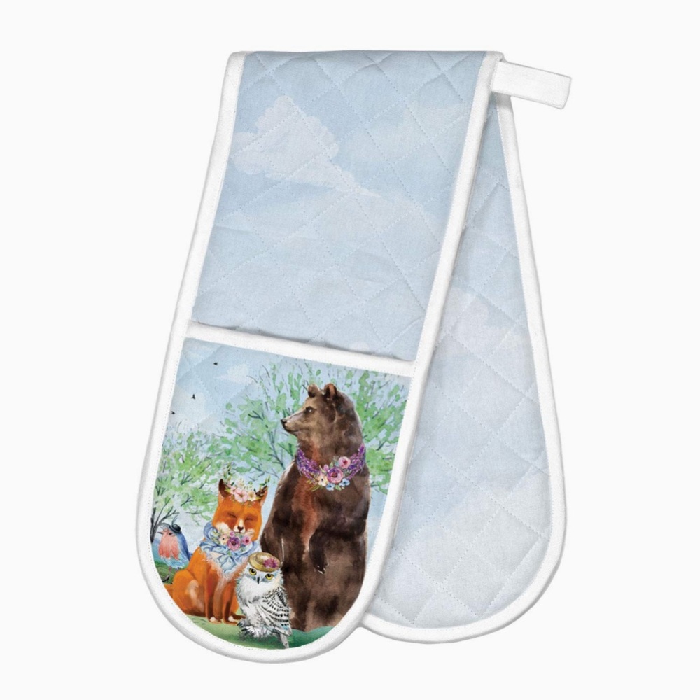 NWT Michel Design Works Double Oven Glove, Garden Party - Picture 1 of 6